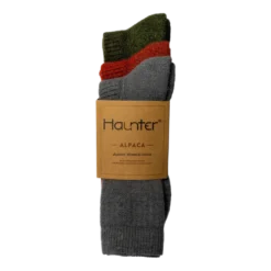 Alpaca Socks 3-pack | Grå, Roströd, Grön