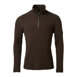 Antony Half Zip Wool Pullover Men | Antler Brown