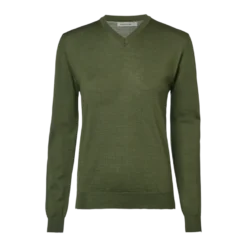 Blaise V-Neck Merino Pullover Women | Pine Green