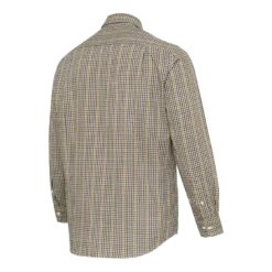 Bryggen Shirt | Apricot & Bordeaux Check