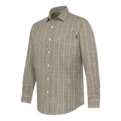 Bryggen Shirt | Apricot & Bordeaux Check