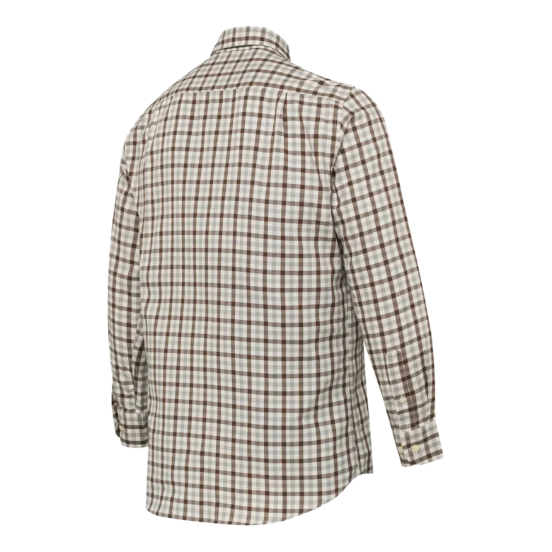 Bryggen Shirt | Grey and Brown check
