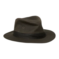 Bush Waxed Cotton Hat | Leather Brown