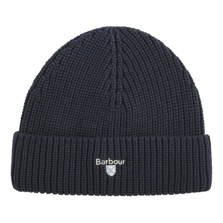 Cascade Knitted Beanie Hat | Navy