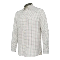 Charlow LS Shirt | Ivory & Blue Check