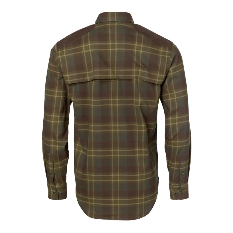 Chill Shooting Fit Coolmax Shirt Men | Pinegrove Green Checked