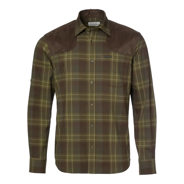 Chill Shooting Fit Coolmax Shirt Men | Pinegrove Green Checked