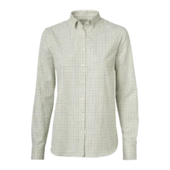 Chorley Shooting Fit Shirt Women | Thyme Green Tattersall