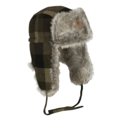 Classic Checked Fur Hat | Unisex | Green/Black