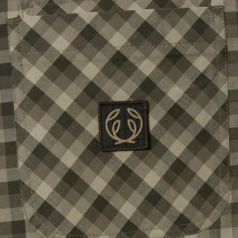 Creek Shooting Fit Coolmax Shirt Men | Mink Brown Checked