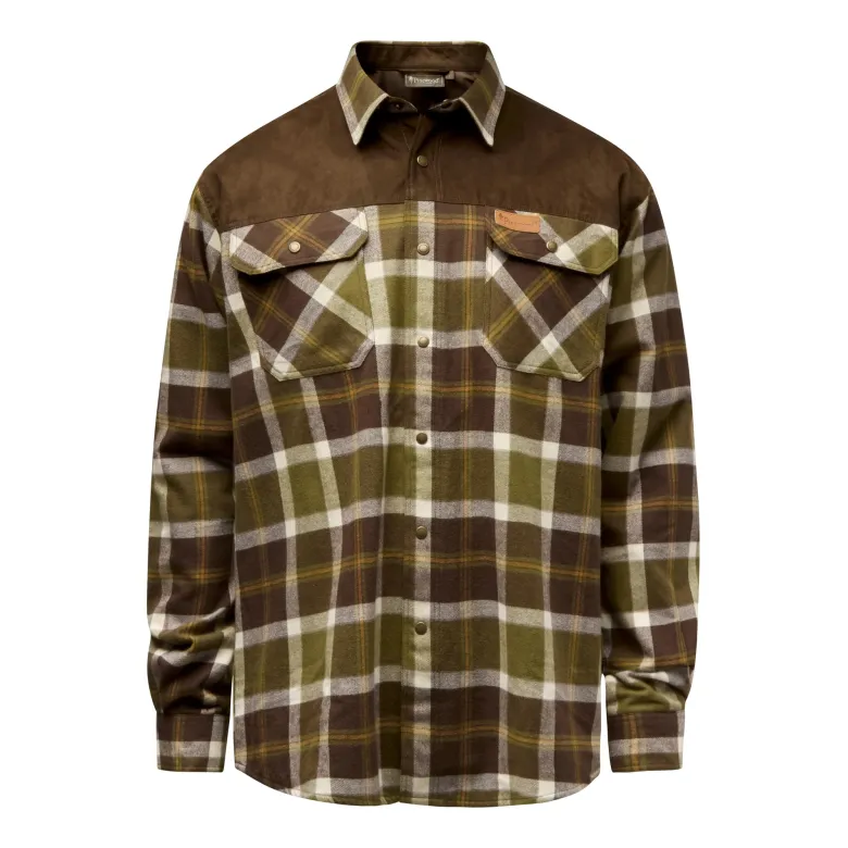 Douglas Shirt | Herr | OliveGreen/Cr.White