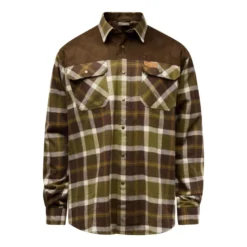 Douglas Shirt | Herr | OliveGreen/Cr.White