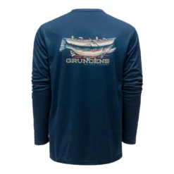Drift Boat LS Tech Tee | Men's | Blue Abyss