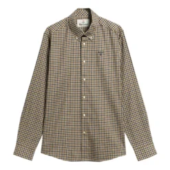 Finkle Tailored Gingham Shirt | Dark Sand