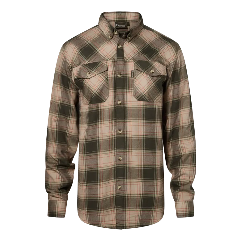 Finnveden Forest Flannel Shirt | Olive/D.Green