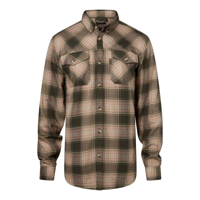 Finnveden Forest Flannel Shirt | Olive/D.Green