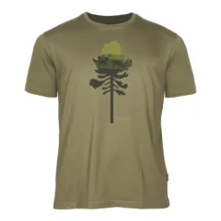 Finnveden Recycled Outdoor T-Shirt | Herr | Olive Mel Pine Tree