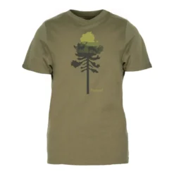Finnveden Recycled Outdoor T-Shirt W | Dam | Olive Mel Pine Tree