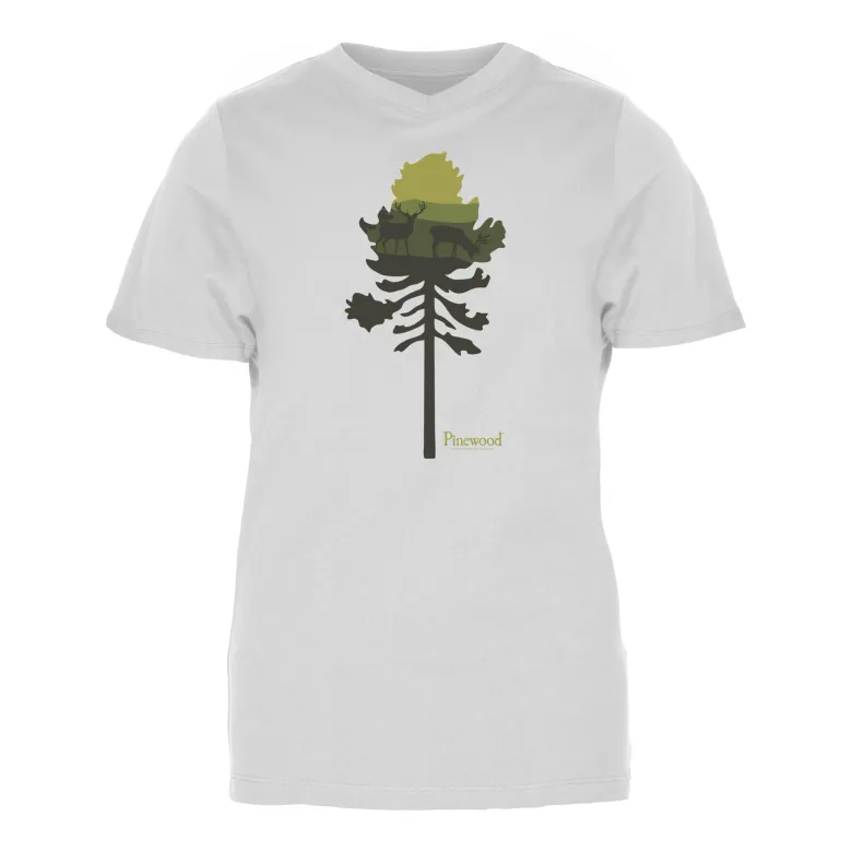 Finnveden Recycled Outdoor T-Shirt W | Dam | White Mel Pine Tree