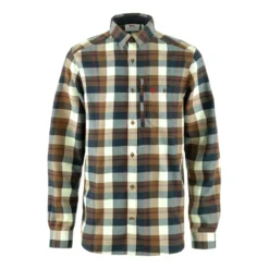 Fjällglim Relaxed Shirt M | Wood Brown-Chalk White