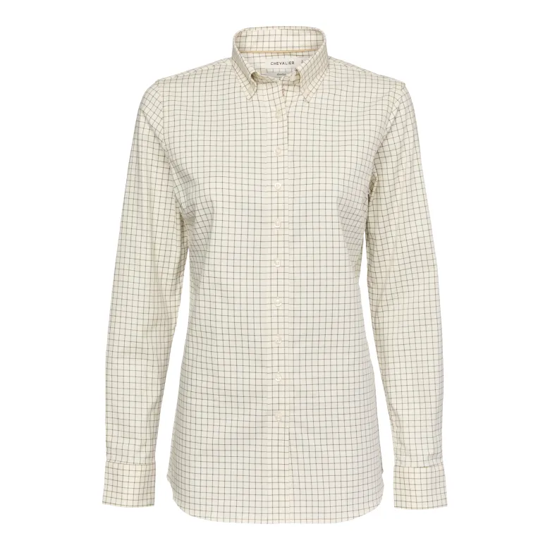 Florence Shooting Fit Stretch Shirt Women | Highland Green Tattersall