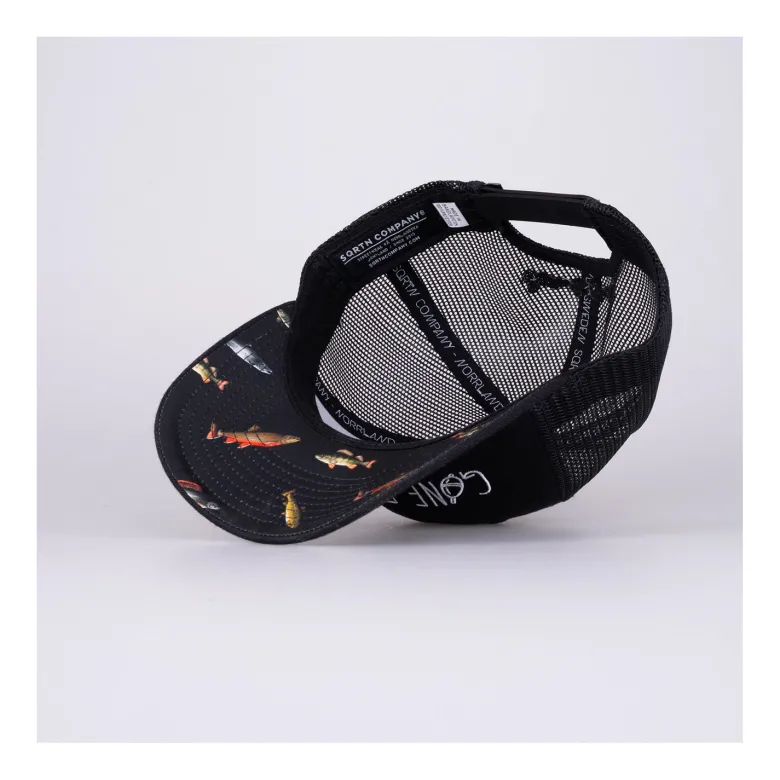 Gone Fishing Low Trucker Cap | Black