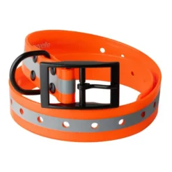 GPS Halsband - Orange med reflex & Svart spänne