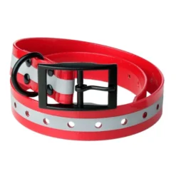 GPS Halsband - Röd med reflex & Svart spänne
