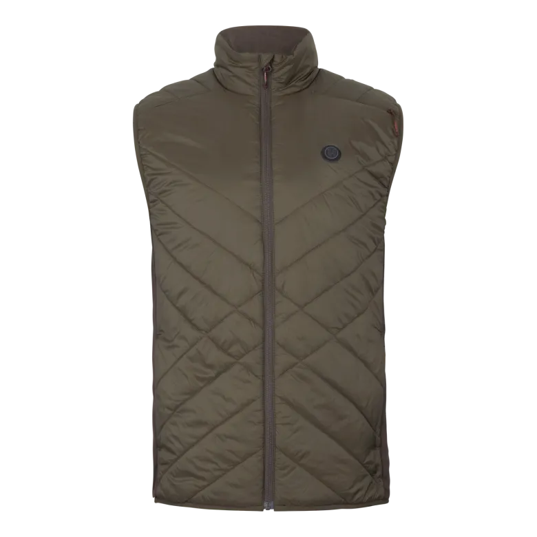 Heat fodrad väst | Willow green/Shadow brown