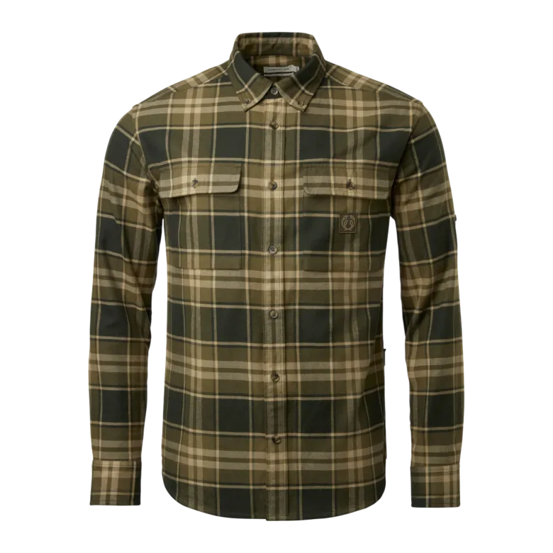 Heron Flannel Shirt Men | Evergreen Checked