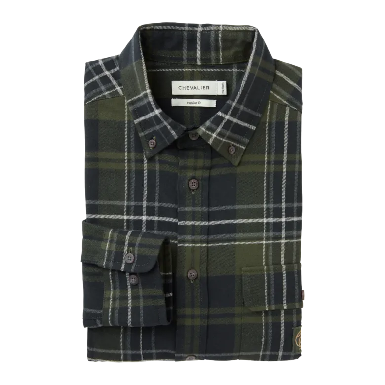 Heron Flannel Shirt Men | October Green Checked
