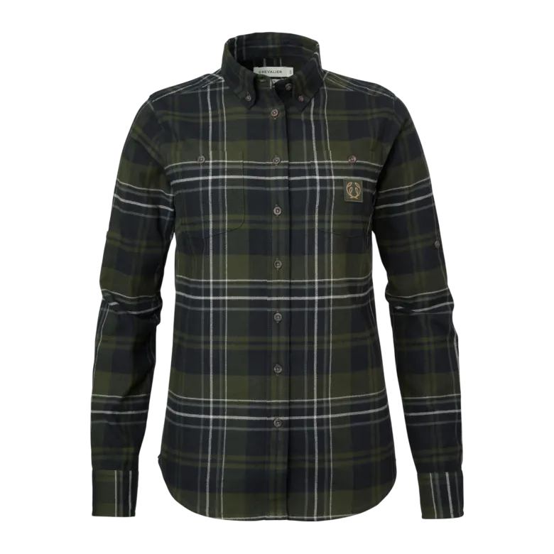 Heron Flannel Shirt Women | October Green Checked