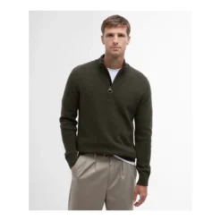 Holden Half Zip | Olive Marl