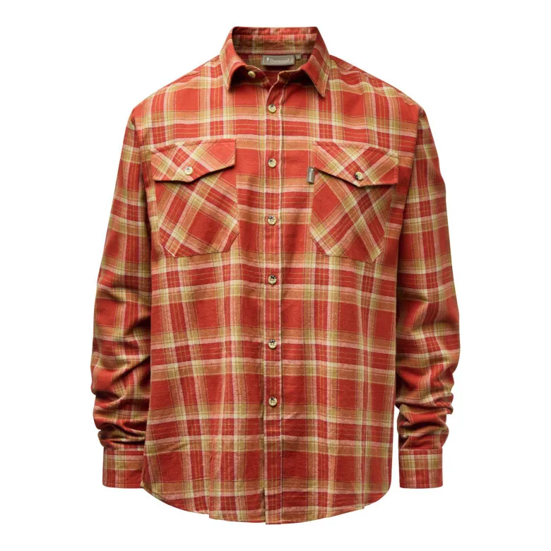 Härjedalen Shirt | Herr | Terracotta/Dark Sand