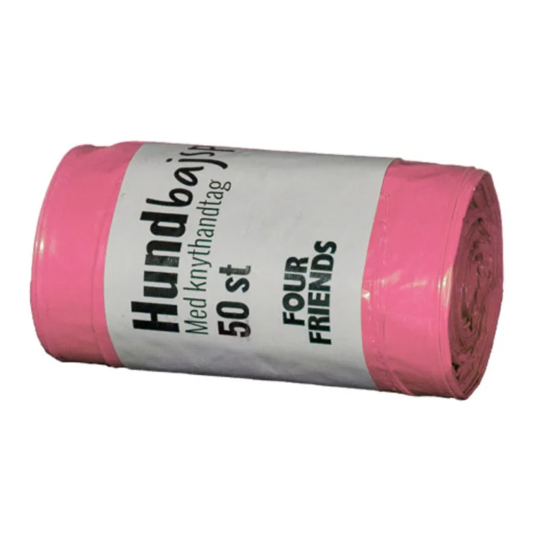 Hundpåse knyt 40st | Rosa