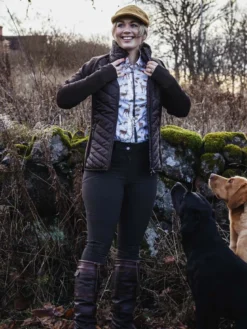 Hunter Hybrid Jacket Women | Leather Brown