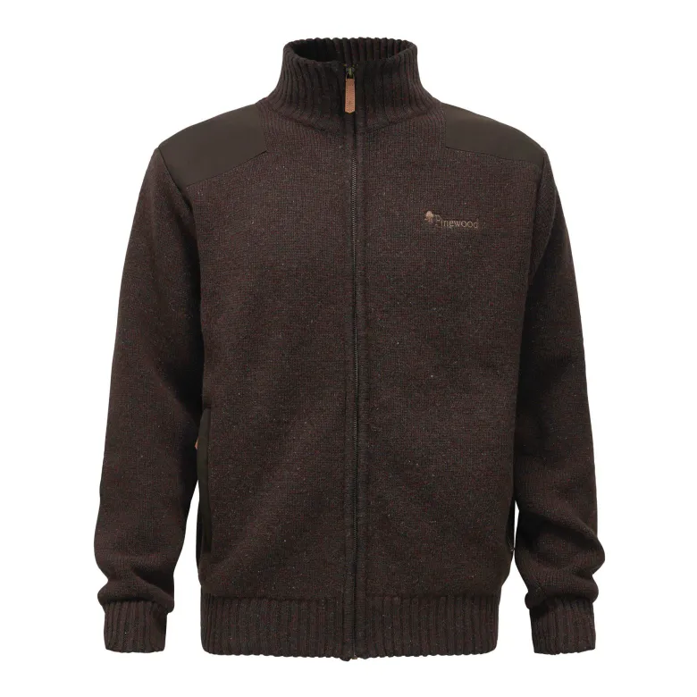 Hurricane Full Zip Sweater | Herr | Dark Brown Mel