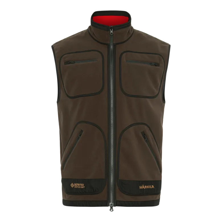 Kamko fleece väst | Brown/Red