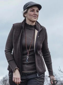 Kelly Longsleeve Top Women | Leather Brown