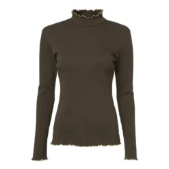 Kelly Longsleeve Top Women | Leather Brown