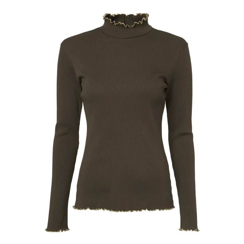 Kelly Longsleeve Top Women | Leather Brown