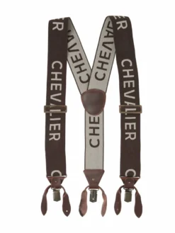 Logo Suspenders | Brown