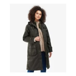 Long Cannich Wax Jacket | Olive
