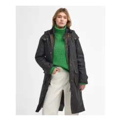 Long Cannich Wax Jacket | Olive