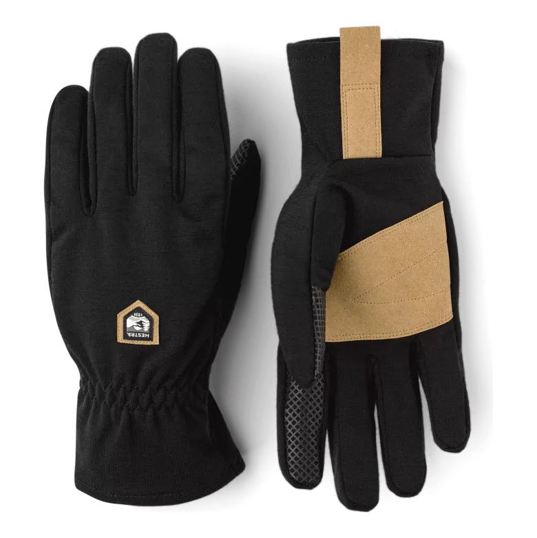 Merino Windwool Liner - 5 finger | Black