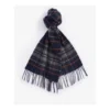 New Check Scarf | Navy/Dark Ginger