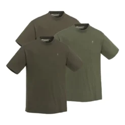3-Pack T-Shirt | Herr | Green/H.Brown/Khaki