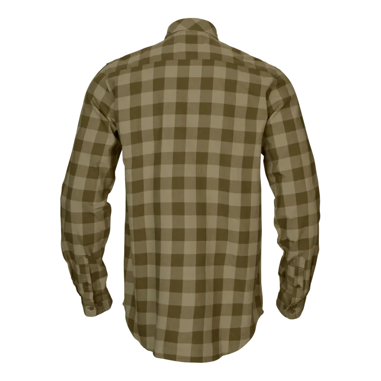 Scandinavian långärmad skjorta | Dark olive check