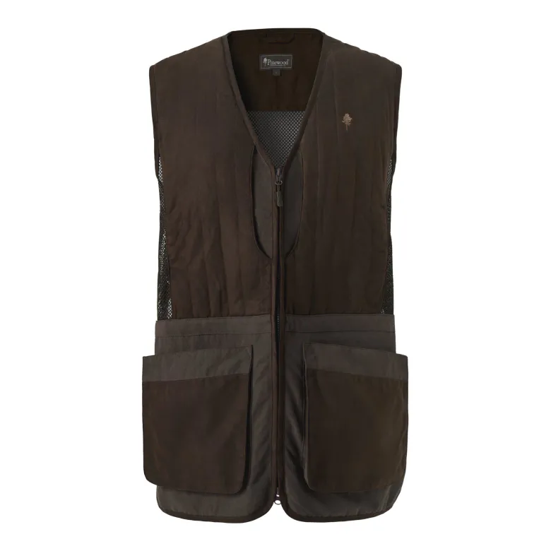 Shooting Vest | Herr | Suede Brown