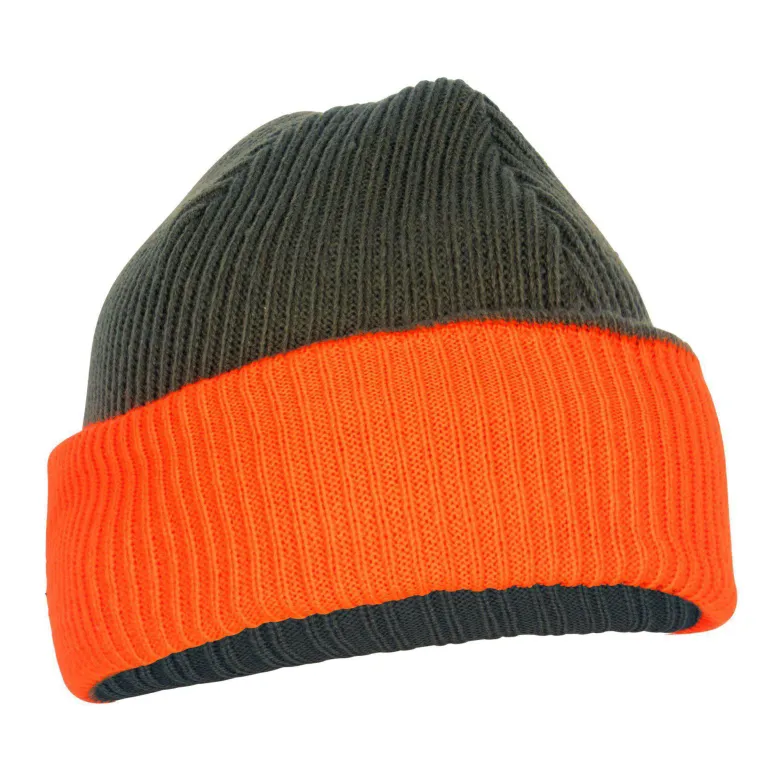 Småland Reversible Hunters Hat | Unisex | Moss Green/Orange